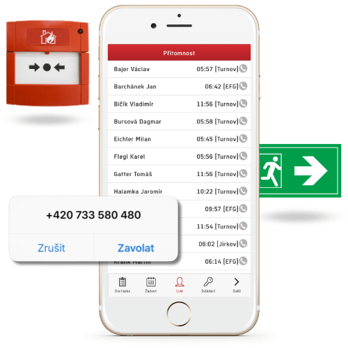 Přístupový systém Aktion eviduje osoby přítomné v budově a v případě poplachu umí rychle zobrazit lidi, kteří dosud budovu neopustili