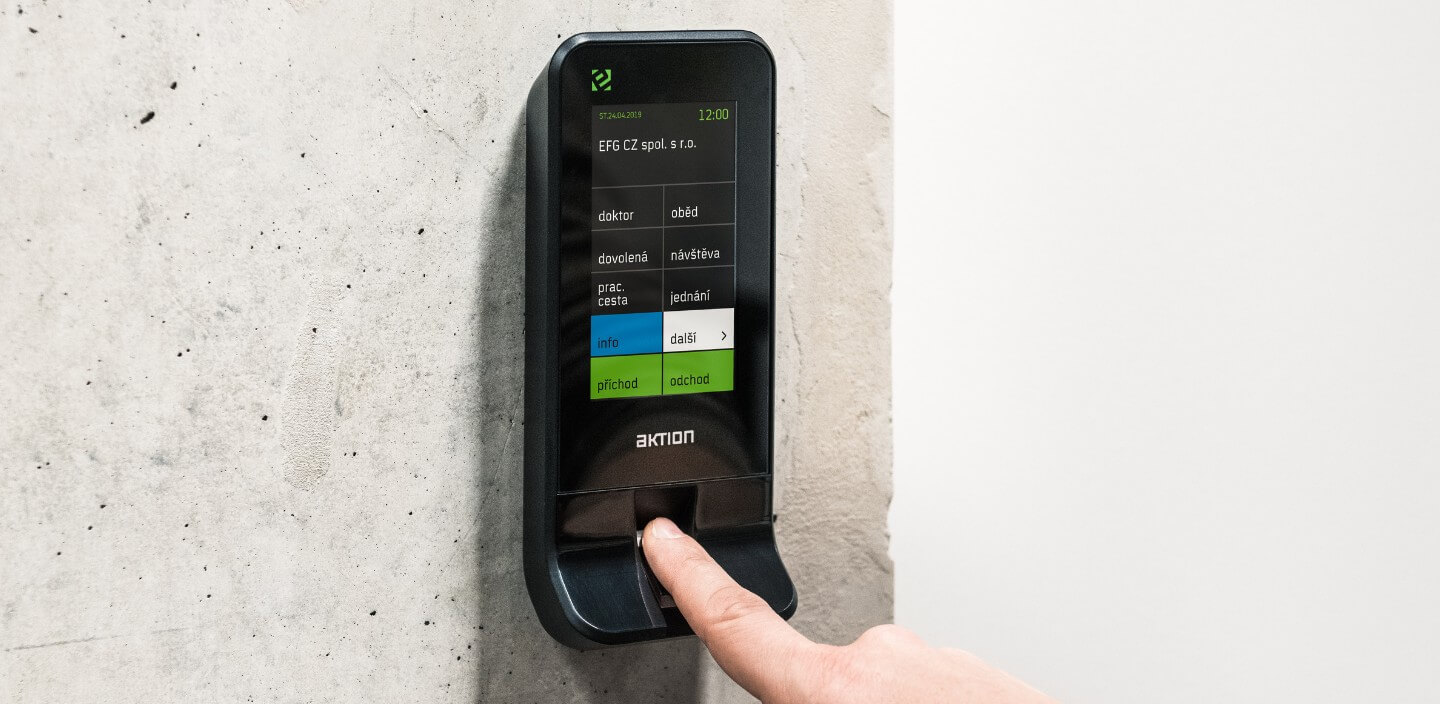 Proč zavádět elektronické docházkové a přístupové systémy 1 Docházkový snímač Aktion eSeries