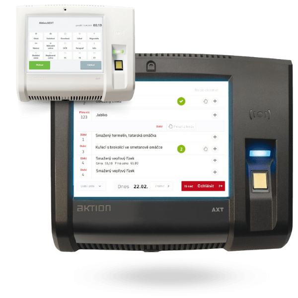 Doplňkový HW Aktion 2 Multifunkční terminál Aktion AXT s dotykovým displejem a čtečkou otisků prstů