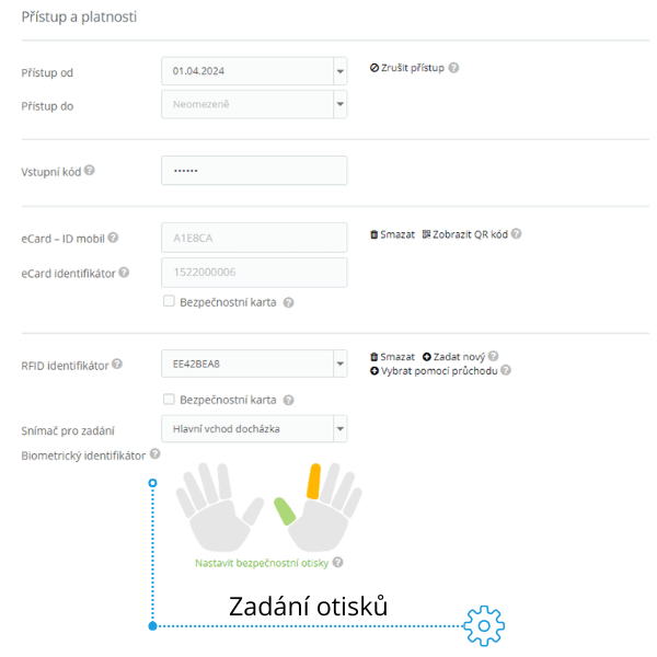 Docházkové terminály Aktion eSeries 7 Otisky nebo karty nakonfigurujete přímo na snímači Aktion eSmartReader