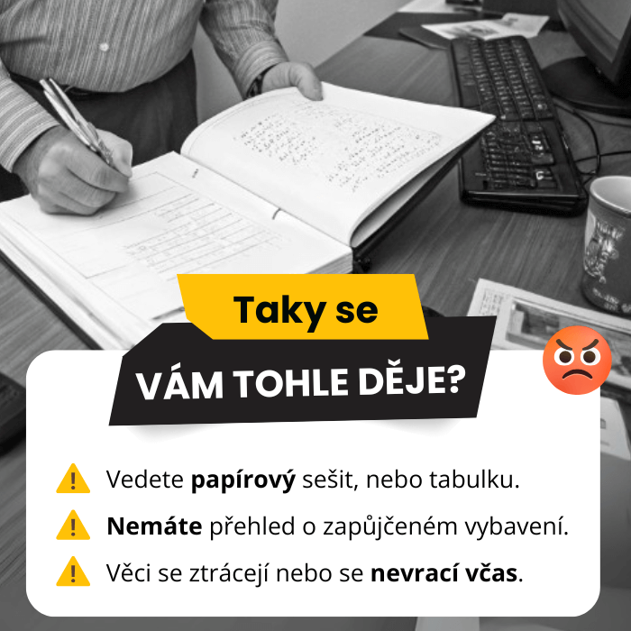 HR manažer často musí evidovat zápujčky firemního vybavení. S Aktionem si tuhle agendu usnadníte
