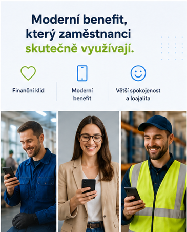 Moderní benefit, který zaměstnanci využívají.