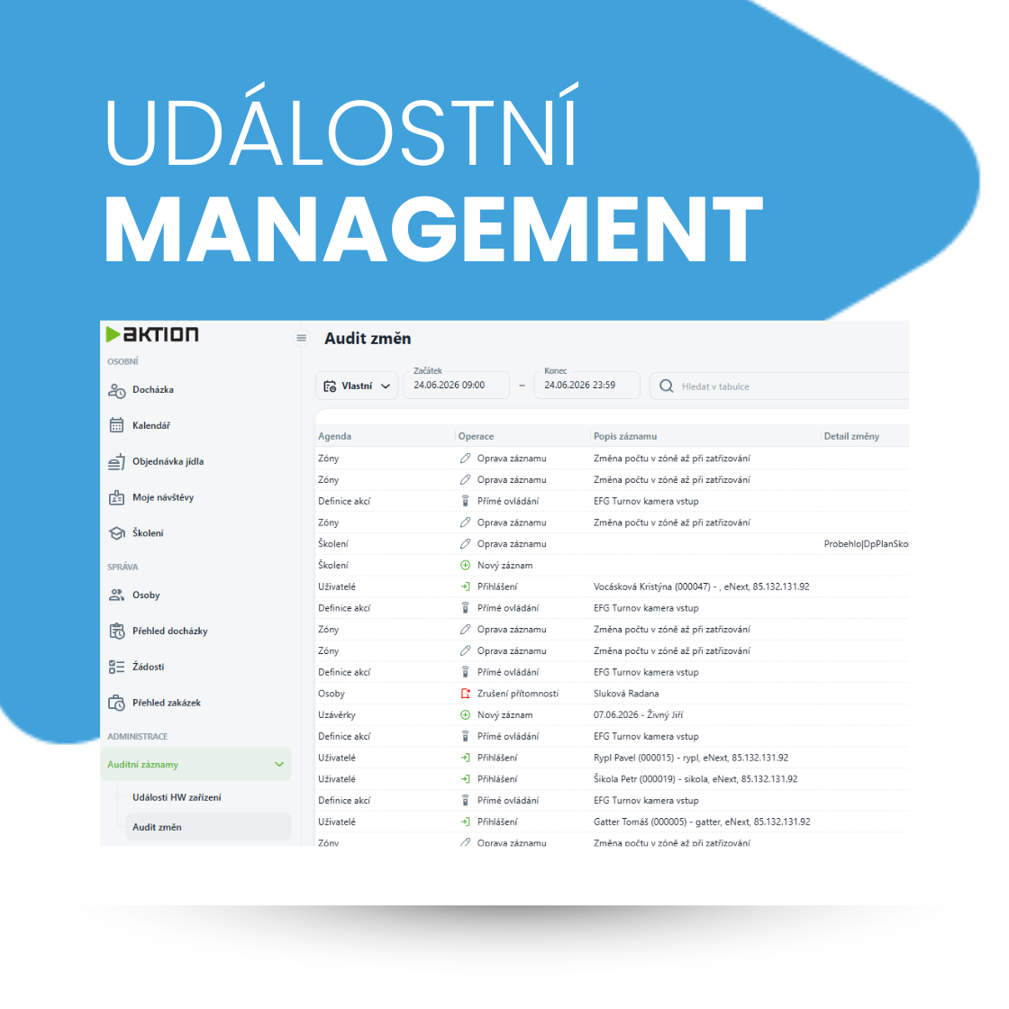Přístupový systém_událostní management