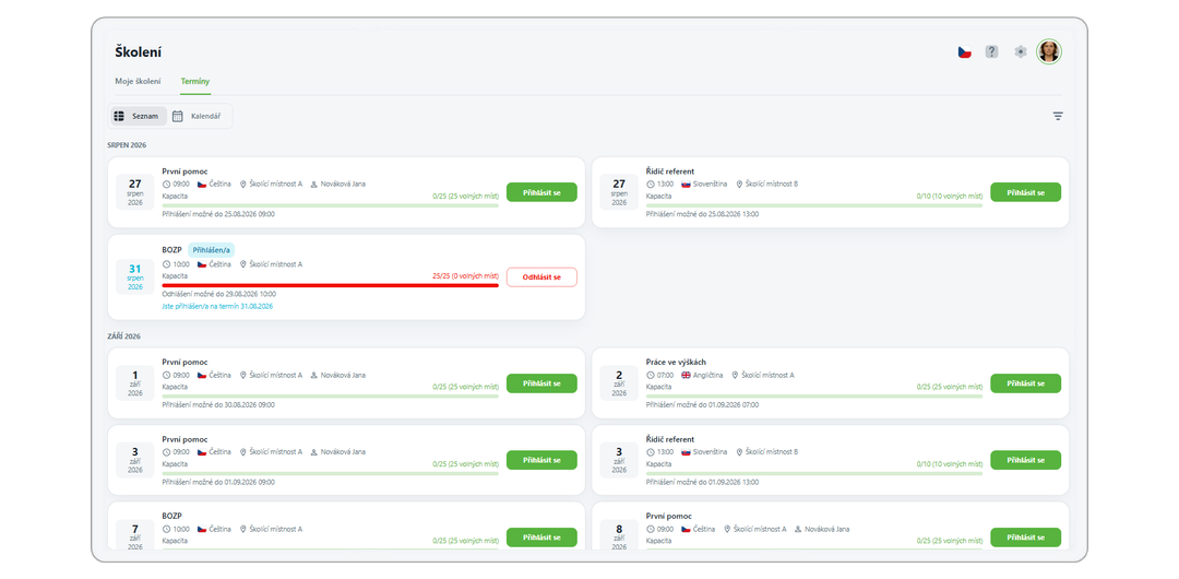 Nový Aktion eNEXT - dostupné termíny školení