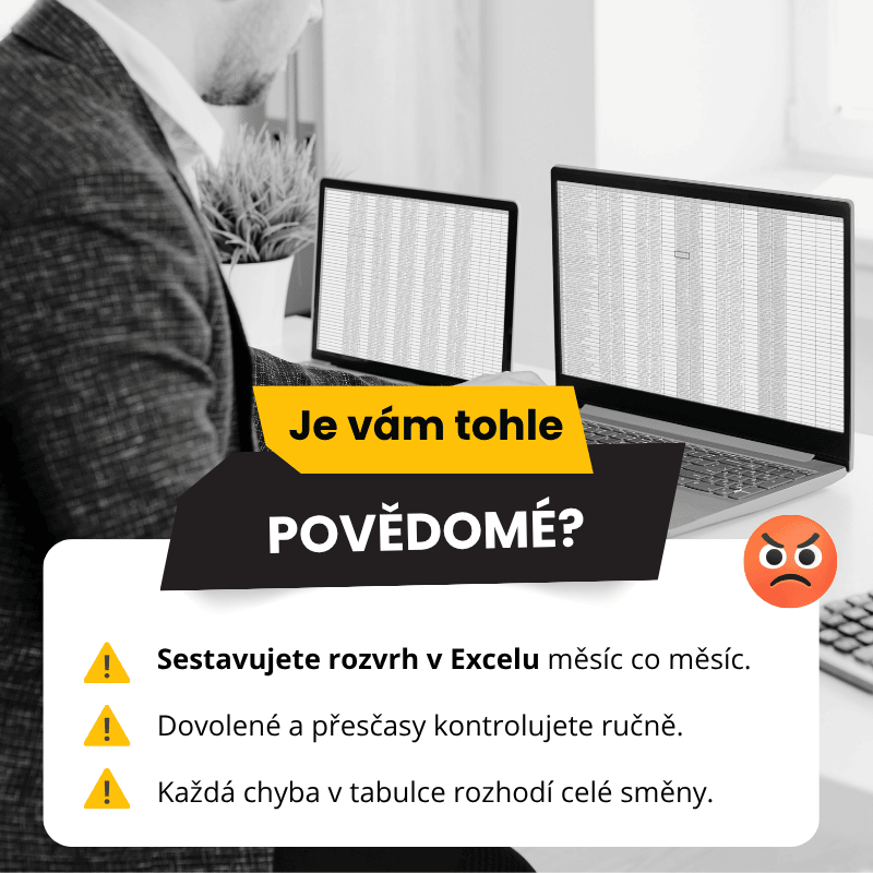 Plán směn v Excelu