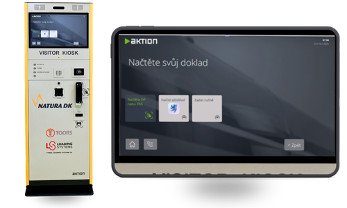 Aktion kiosek pro recepce firem