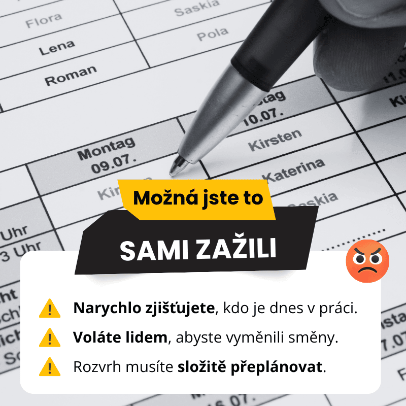 Změna v plánu směn narychlo? V Aktionu je to hračka. Plánujte směny bez chaosu